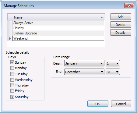 Manage Schedules